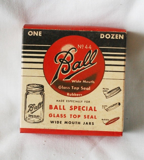 Vintage Ball Glass Jar Rubbers Wide Mouth Canning JAR Seals
