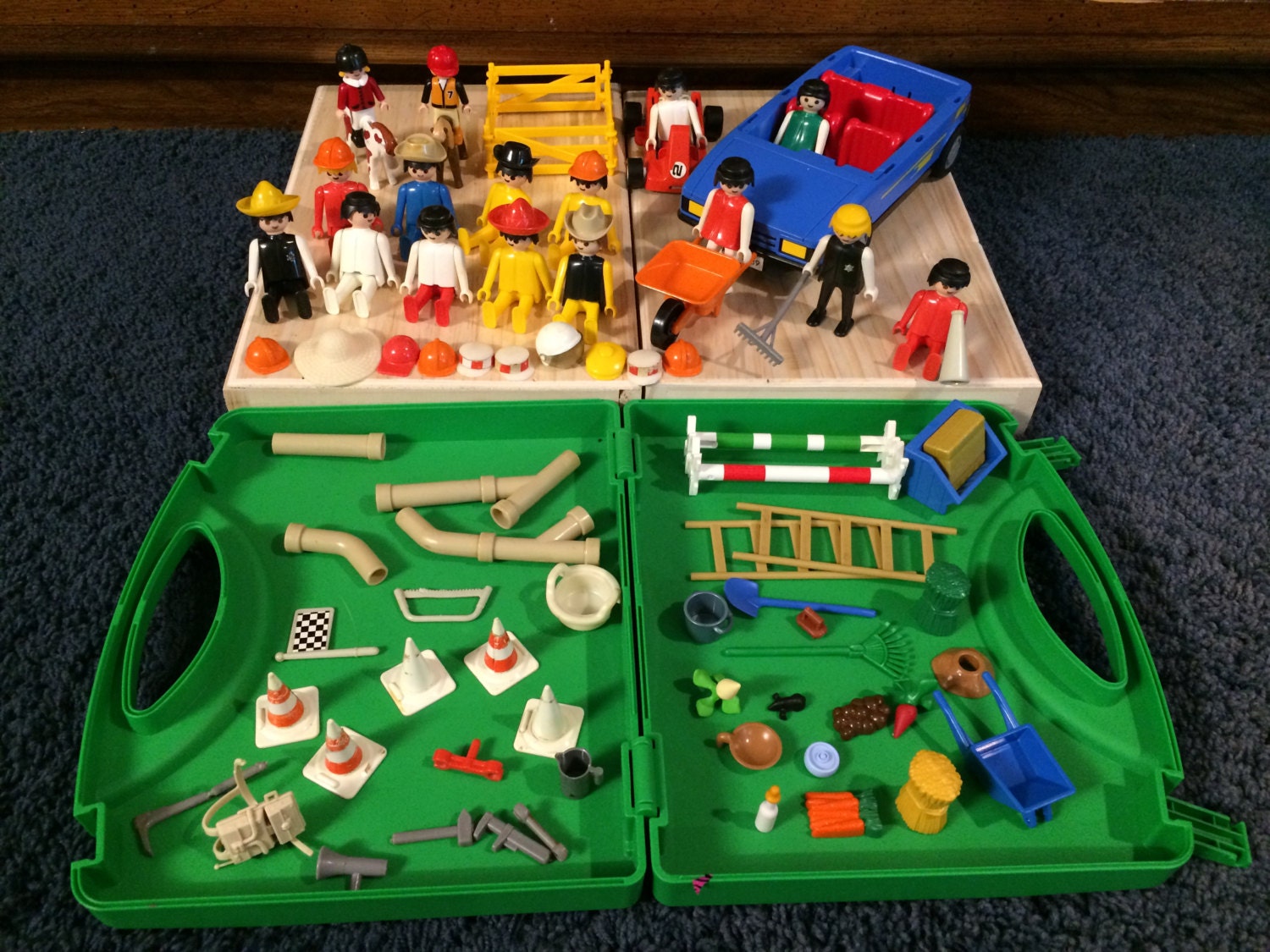 Large Set Of Vintage Playmobil Toys 1970s 1980s First