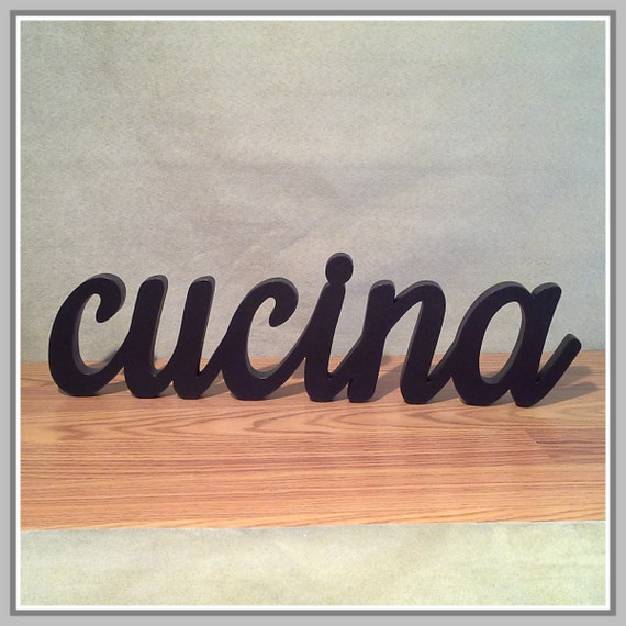 Cucina Kitchen Italian Wooden Sign stand-alone decor