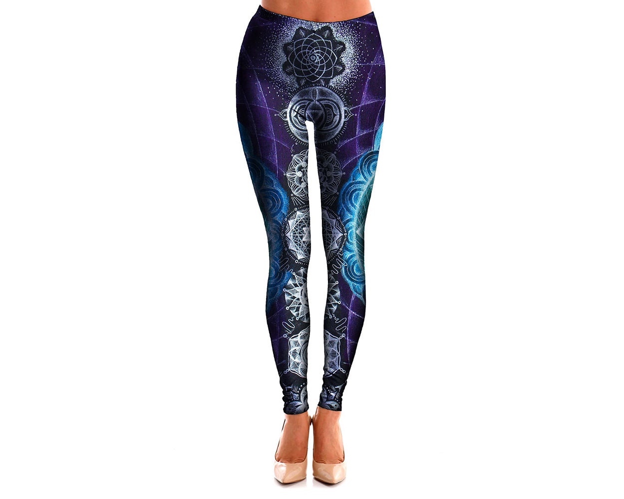EDM Festival Outfits Psychedelic Pattern Leggings