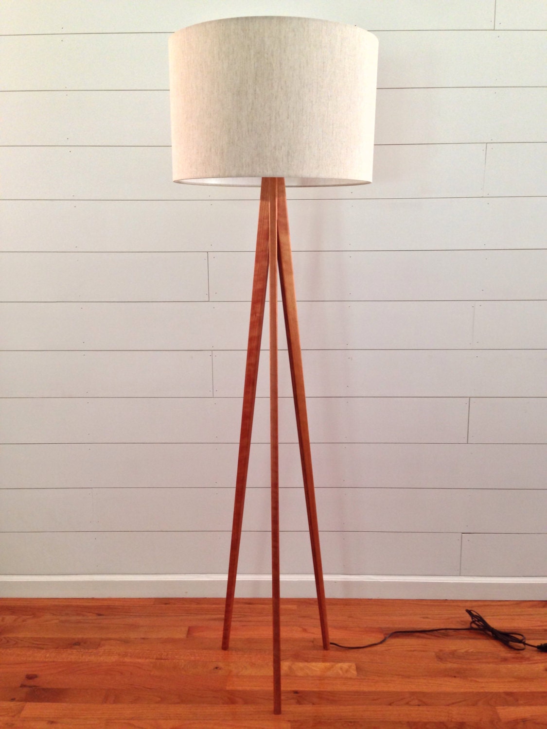 Floor Lamp Tripod Cherry Wood