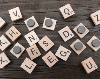 Scrabble tile magnets/letter magnets/handmade/fun magnets/scrabble tile/scrabble game