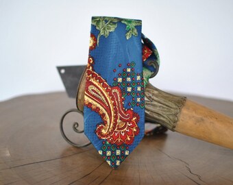 Vintage PRINTED necktie , men's tie ...(007)