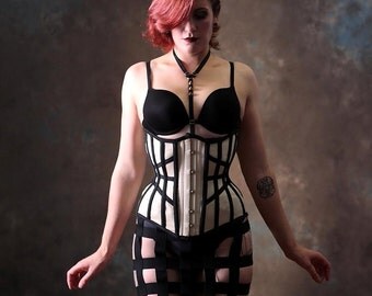 Opal Underbust Corset with 'Cage' Detail 22 Inch Waist
