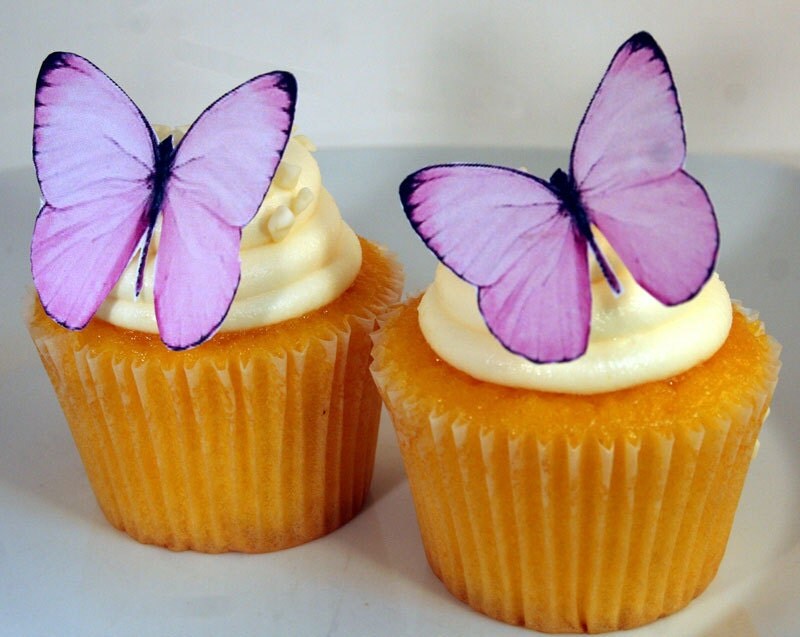 Edible Butterfly Cake Decorations Light Pink Edible