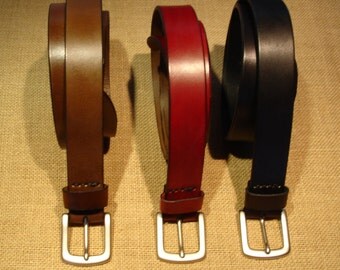 LEATHER HANDMADE BELT / Leather Belt / Belt Handmade / Belt Accessories / Belt Men / Belt Women / Red Leather Belt.