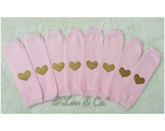 Baby Leg Warmers, Girls Leg Warmers, Pink and Gold Birthday Outfit, Pink and Gold Leg Warmers, Leggings, Toddler Leg Warmers, Liv & Co.™