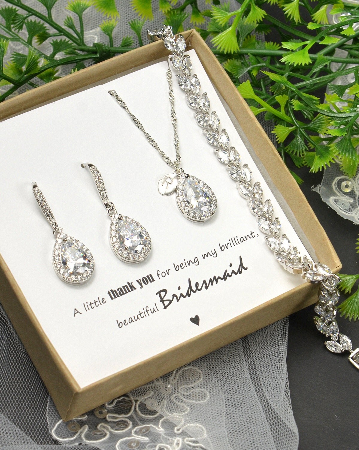 Wedding Jewelry Bridesmaid Gift Bridesmaid by thefabbridaljewelry