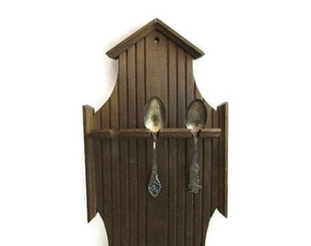 Vintage Wooden Spoon Display Rack