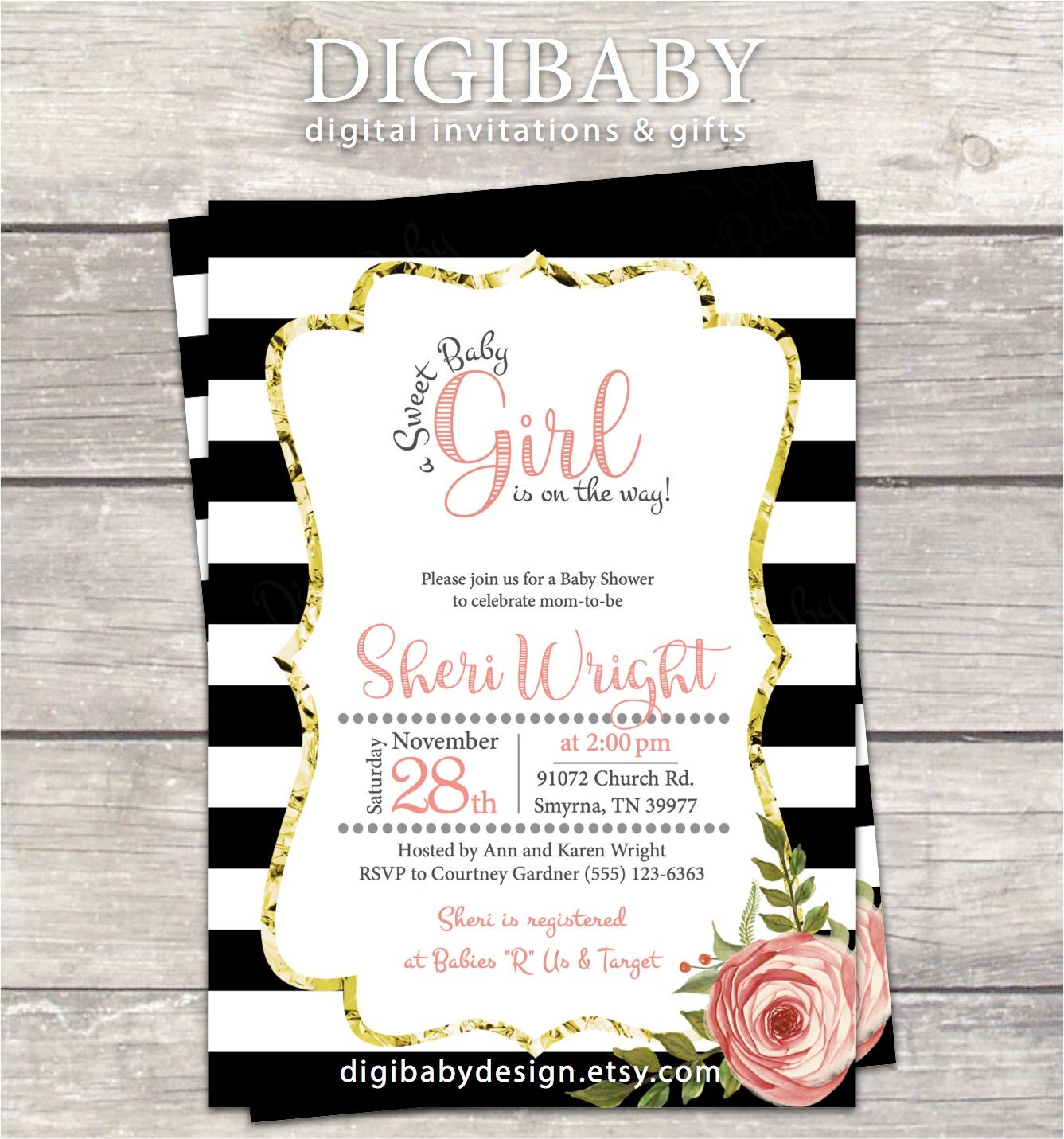 All White Baby Shower Invitations 7