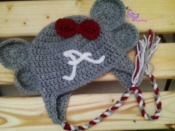 Items similar to Alabama Inspired hat Crochet Alabama hat Football Hat ...