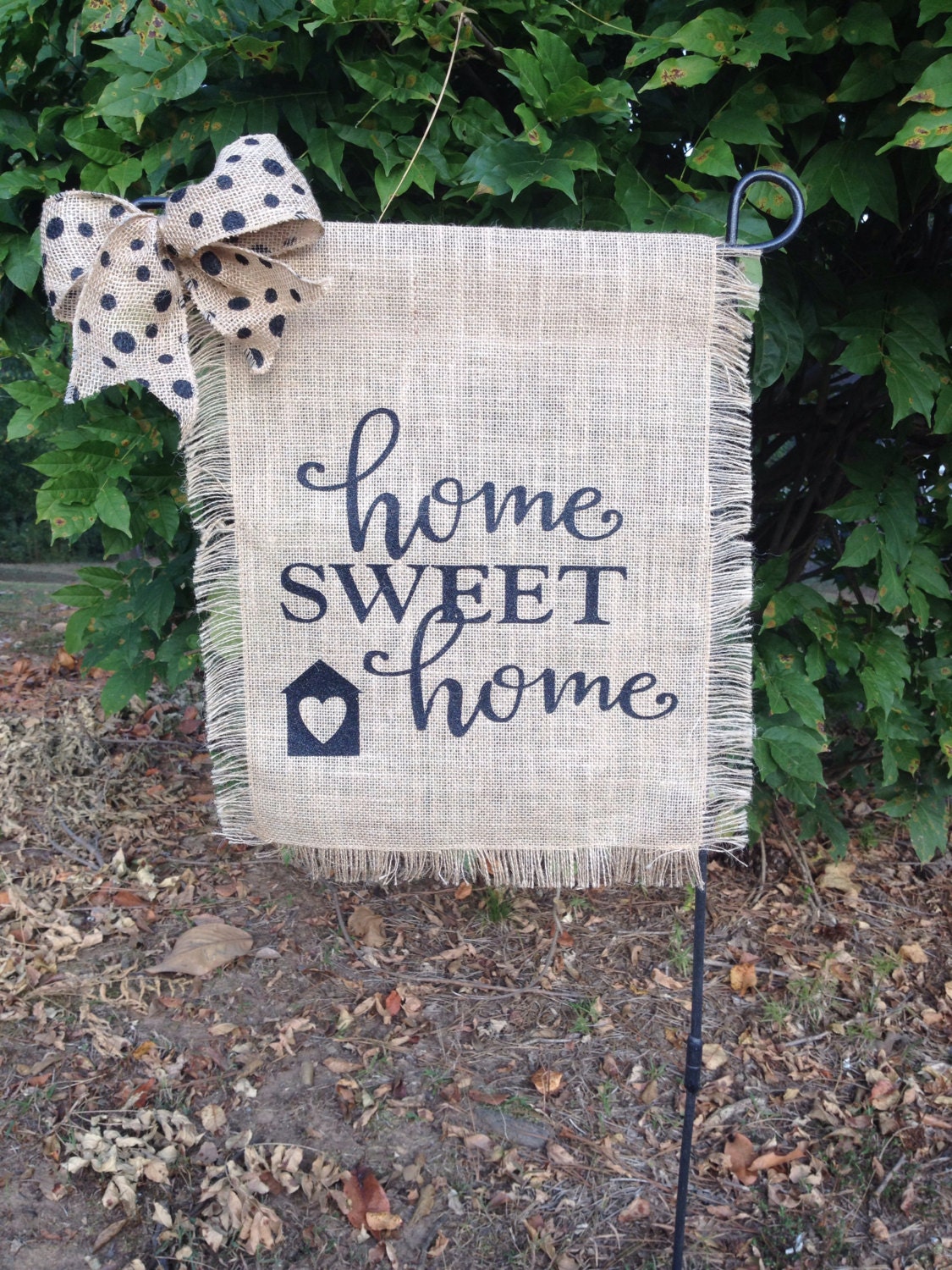 Home Sweet Home Garden Flag Spring Garden Flag Burlap