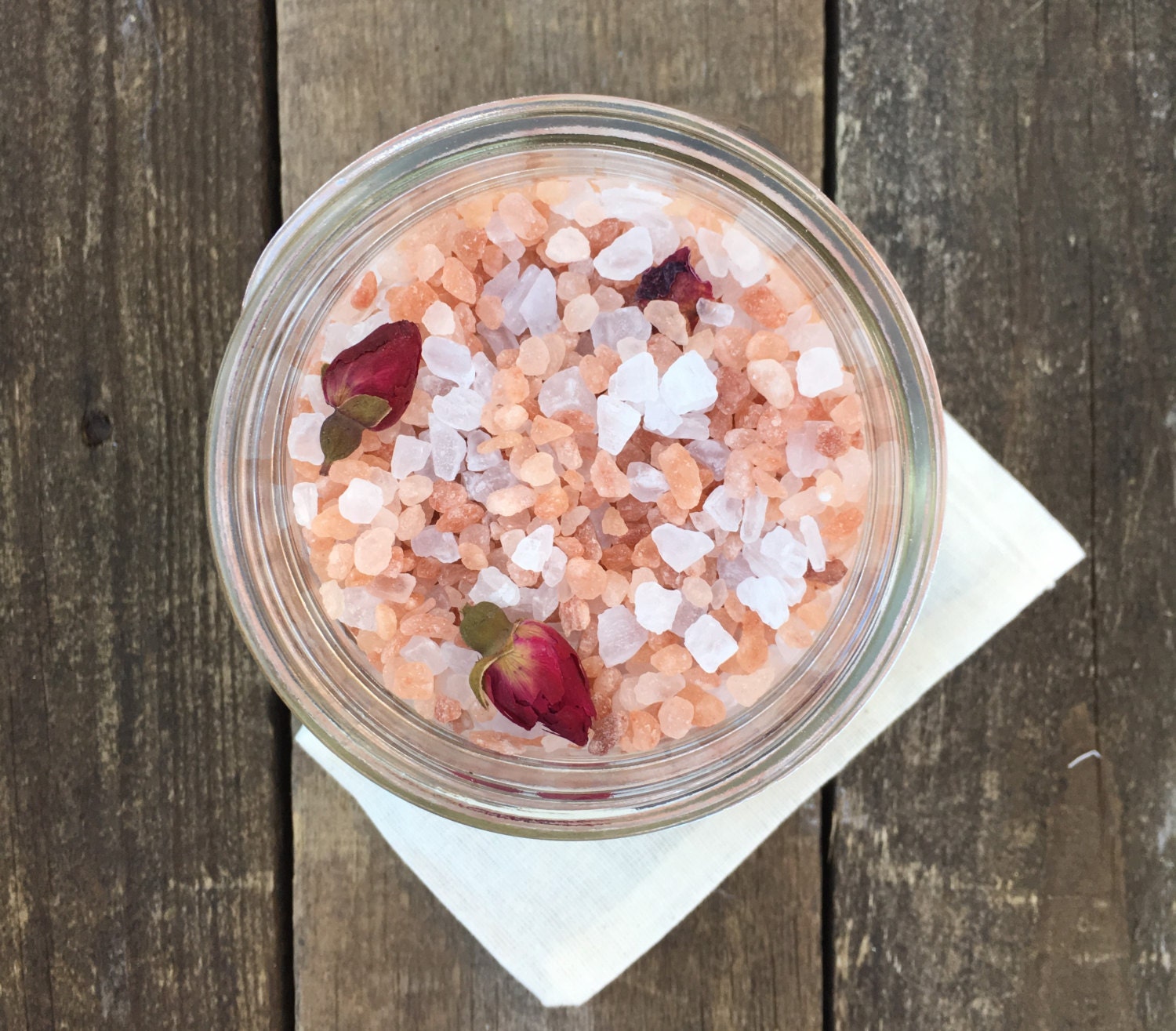 Citrus and Rose Pink Himalayan Salt Soak 16 oz