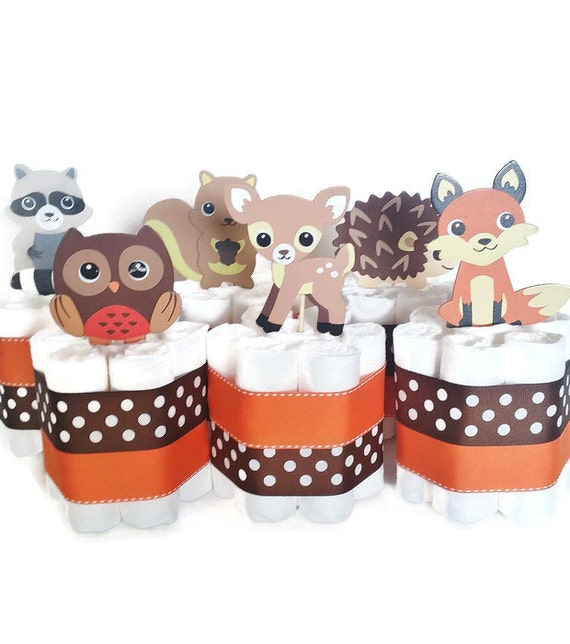 Woodland Animals Diaper Cake Forest Animals Centerpieces