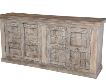 Large Indian sideboard buffet cabinet with antique doors from Terra Nova Furniture Los Angeles