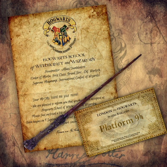 personalized hogwarts acceptance letter harry potter by personalized hogwarts acceptance letter harry potter by