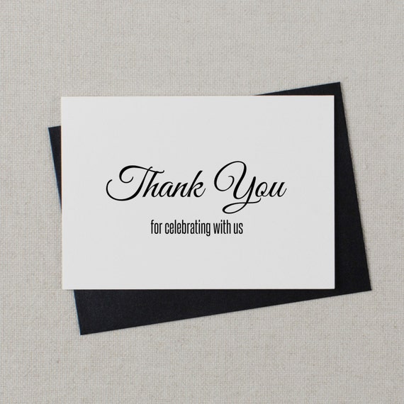 5 x Thank you for celebrating with us Wedding by KismetWeddingsCo