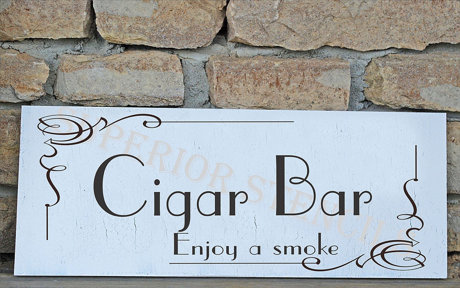 CIGAR BAR STENCIL 4 sizes available Create Cigar Bar