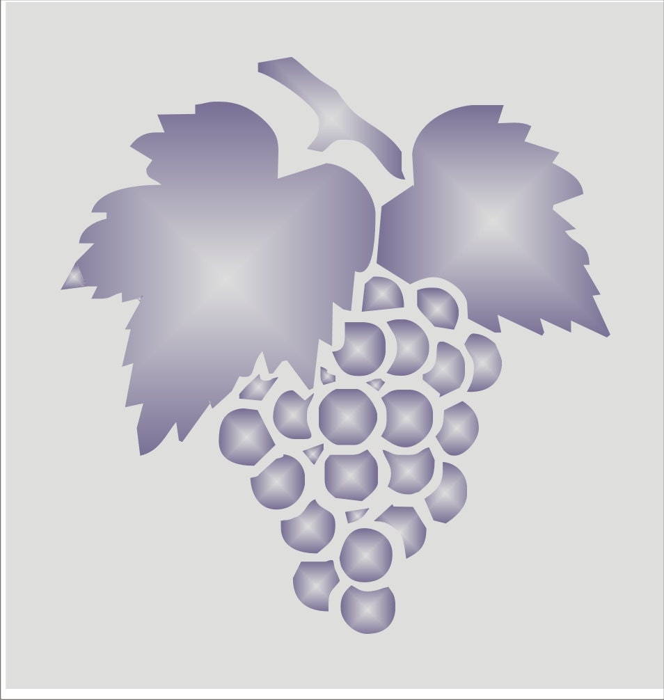 Grapes Stencil 6 Sizes Available Create by SuperiorStencils