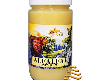 Amish Alfalfa Raw Unfiltered Koshe Honey 1Lb