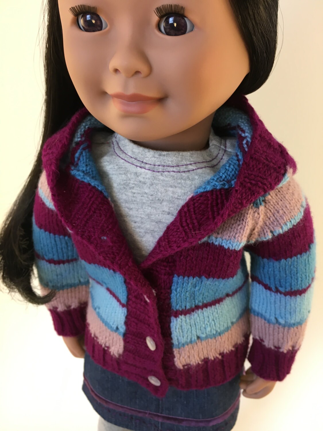 American girl doll hoodie sweater knitting pattern