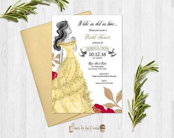 Beauty And The Beast Bridal Shower Invitations 10