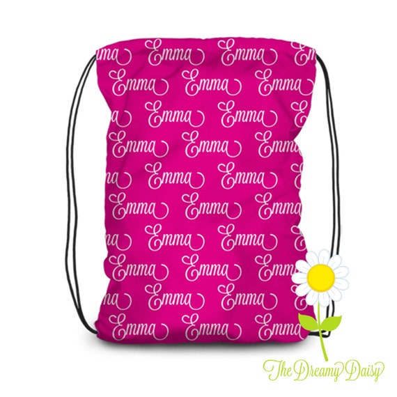 Personalized Drawstring Backpack Custom Name Backpack