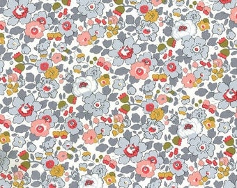 Liberty of London Tana Lawn Betsy in Gray -- 1/4 Yard