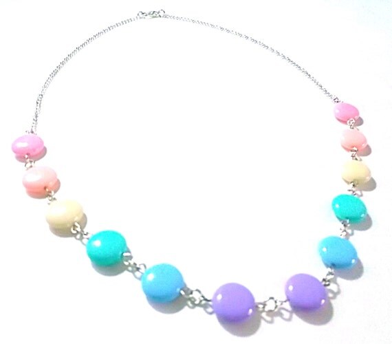 Items similar to Kawaii Pastel Necklace Fairy Kei Jewelry on Etsy