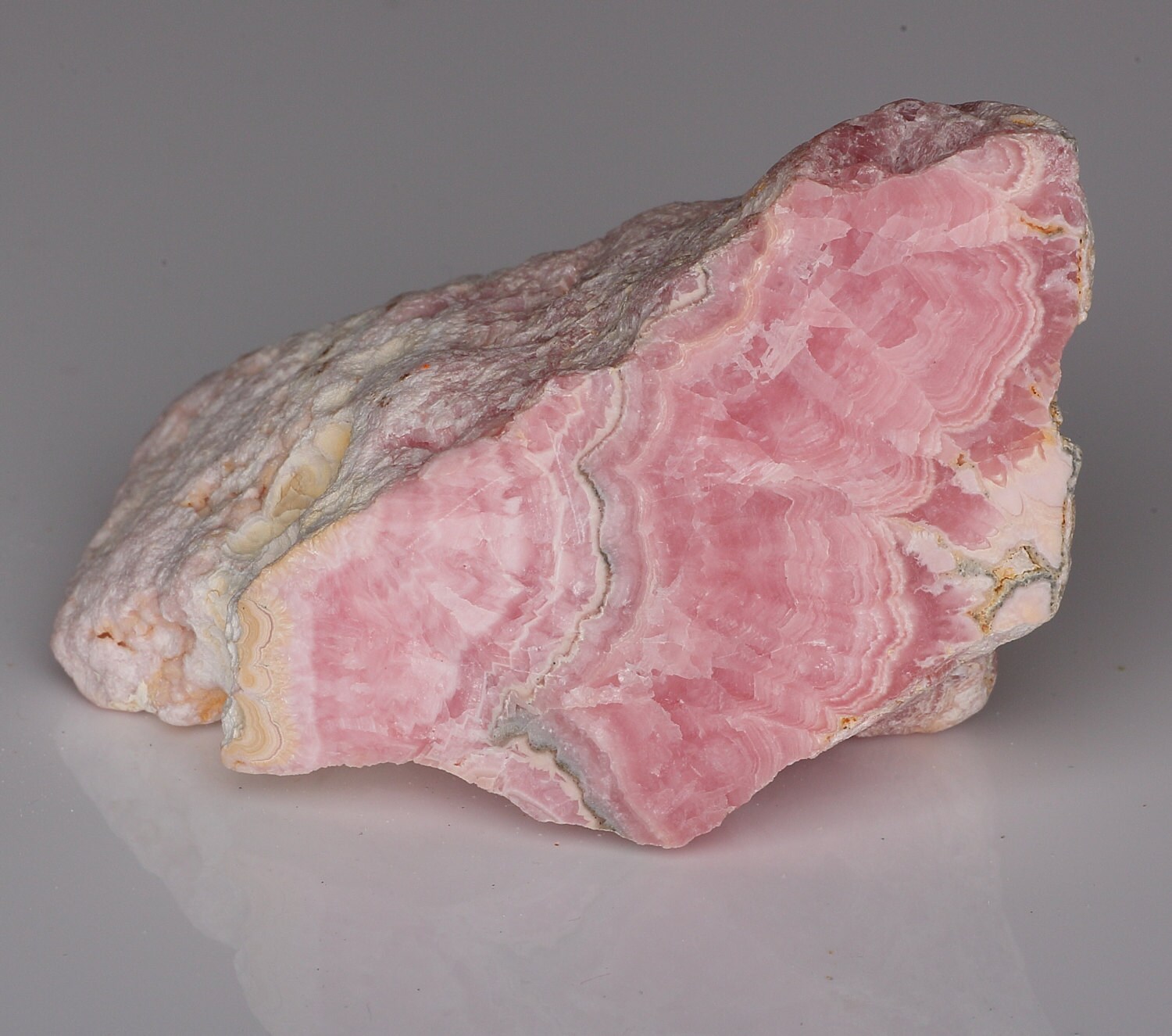 Beautiful Pink Banded Polished Rhodochrosite