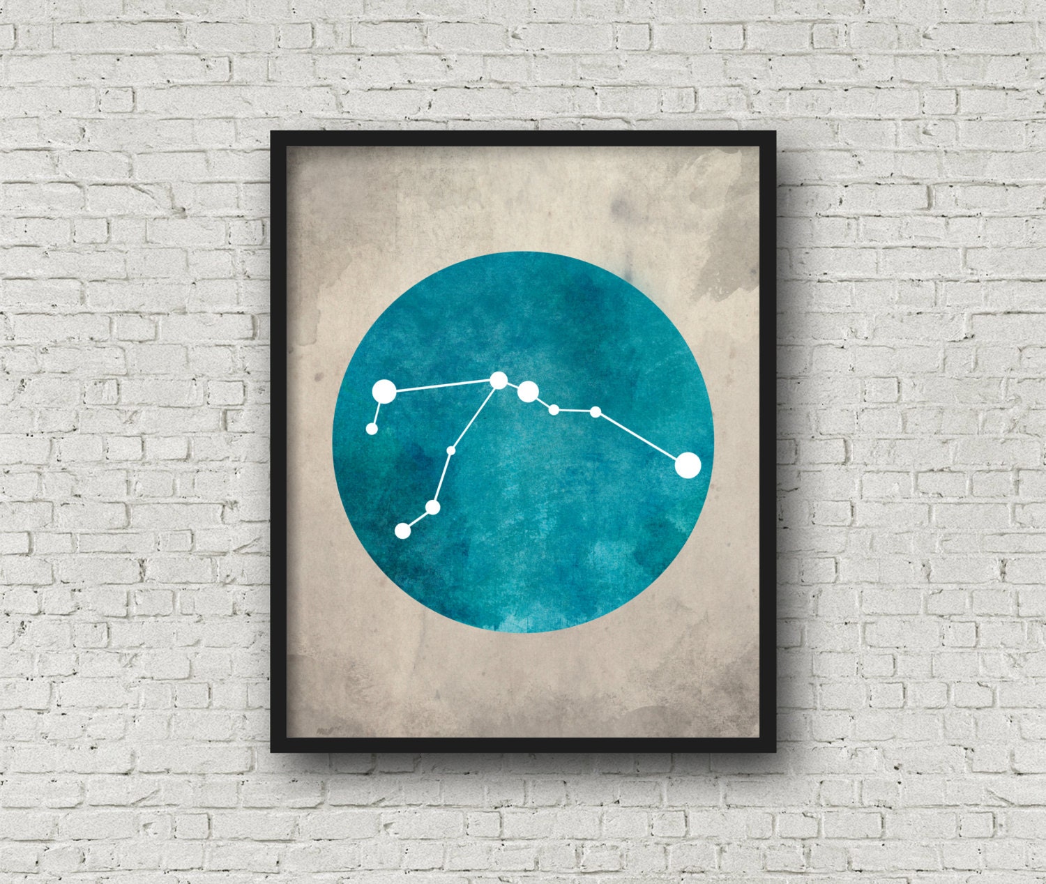 Aquarius Constellation Wall Art Prints Art by blackandthemoon