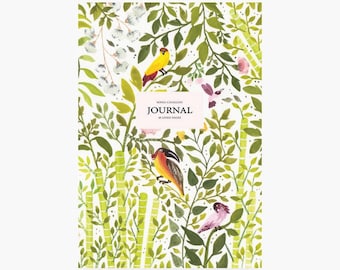 Journal, Notebook, diary, exotic, bird, A5,stationery, carnet, jungle, exotique, journal intime, gift, summer, cahier, Tagebuch,illustration