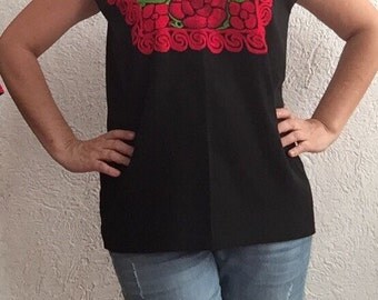 Mexican blouse, boho Mexican blouse, Mexican embroidered blouse