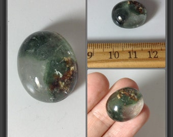 Quartz cabochon with inclusion 21x17x10mm