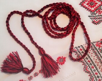 BOHO BELT Tassel belt Hippie belt Twisted Cord with Two Tassels Boho style Gift from Ukraine!
