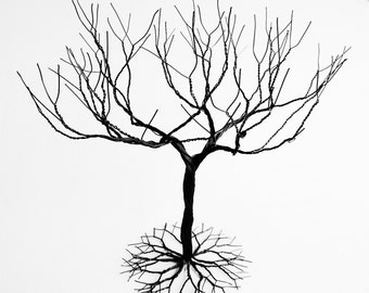 Black large Jewelry Tree Stand, wire tree sculpture. perfect for necklaces , earrings , rings , etc. display holder tree , organizer. #1