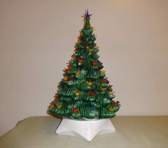 vintage 18 5 ceramic light up christmas tree with multi vintage 18 5 ceramic light up christmas tree with multi