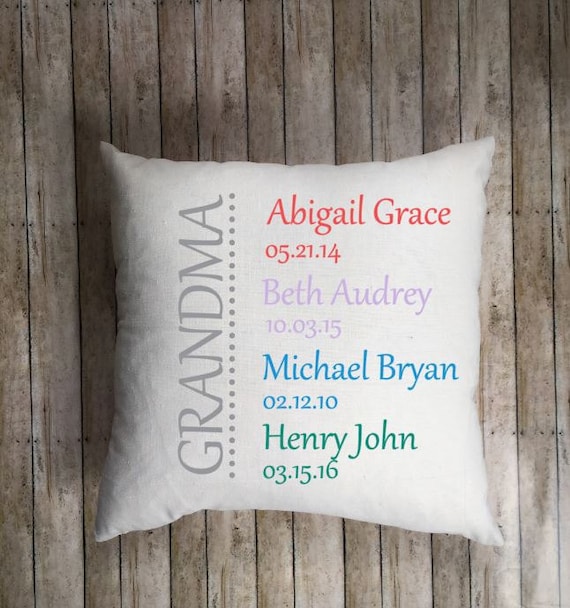 Grandparents Milestones Pillow Personalized by GabbyandGrace