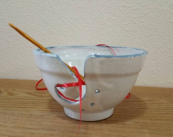 Small White Yarn Bowl