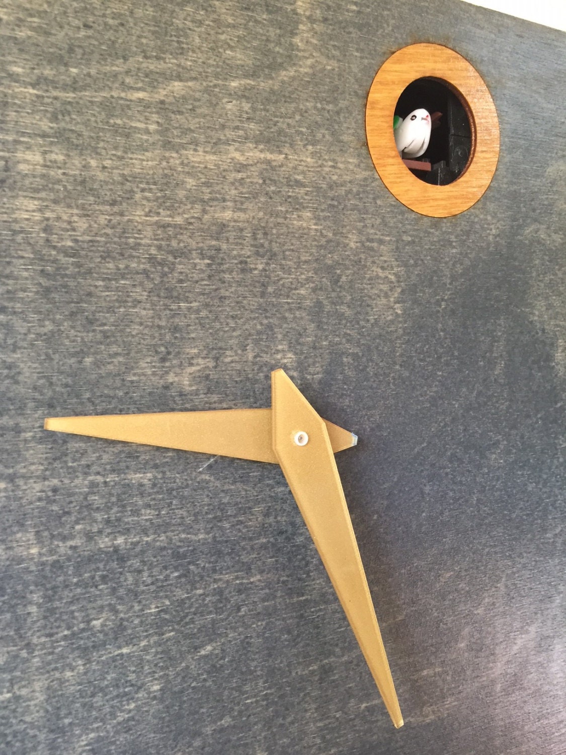 Cuckoo Clock Wall Mount with Cuckoo bird Washed by OCWoodCreations