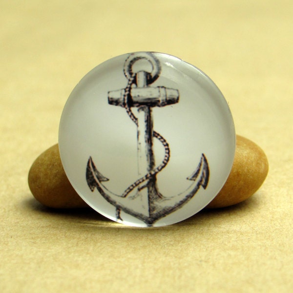 10pcs Sailing Anchor Handmade Glass Photo by TianYuanCabochon