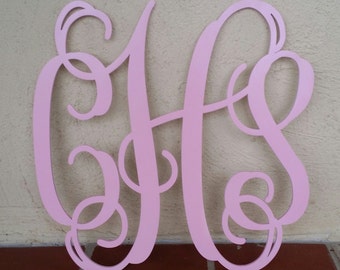 20" Painted Wooden Monogram - Monogram Door Hanger - Nursery Wall Hanging - Wedding Monogram - Monogram Gift