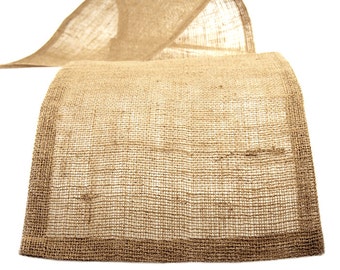 Burlap Table Runner, Dark Brown, 14-Inch