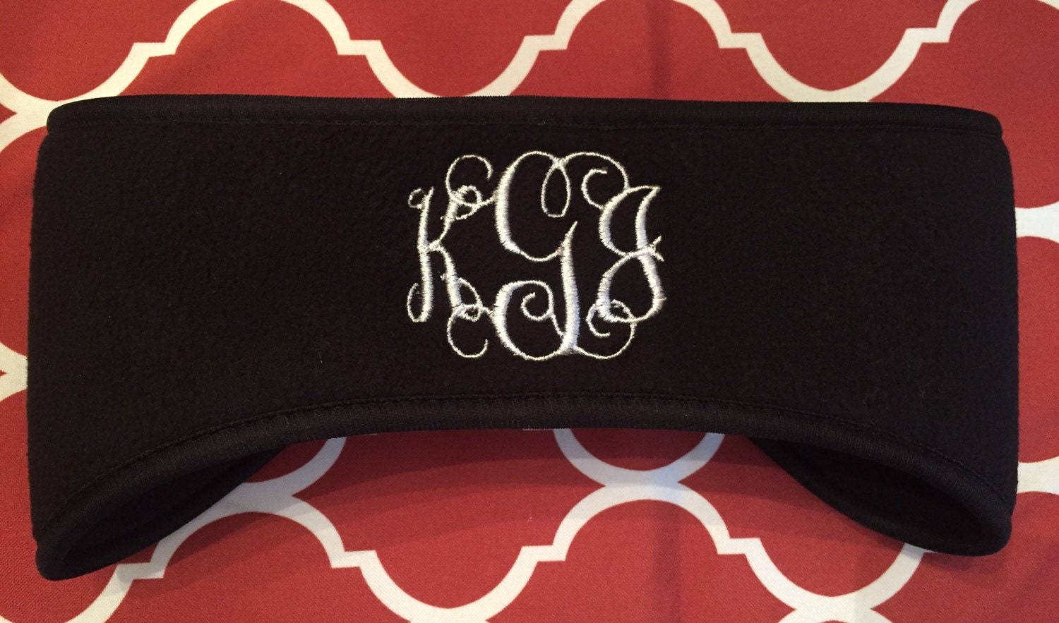 Monogrammed Fleece Headband Ear Warmers Ski Band