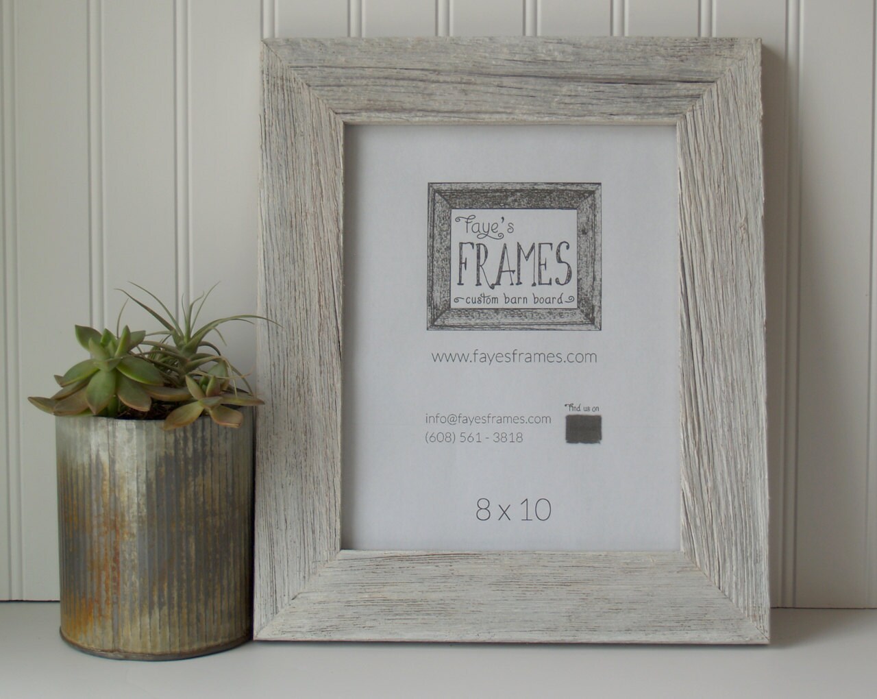 16x24 Reclaimed Barn Board Frame Single Style by FayesFrames