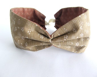 Reversible headband hair in Japanese fabric