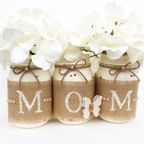 MOM Mason Jars Mason Jars Gift for Mom Mother's Day