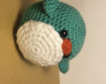 Crochet Amigurumi Penguin mini plush and cat toy