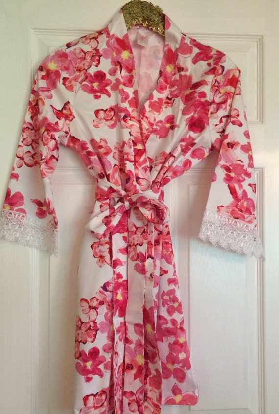 Set of 6 cotton Bridesmaid Robes The Garden Party by ChezBlanc