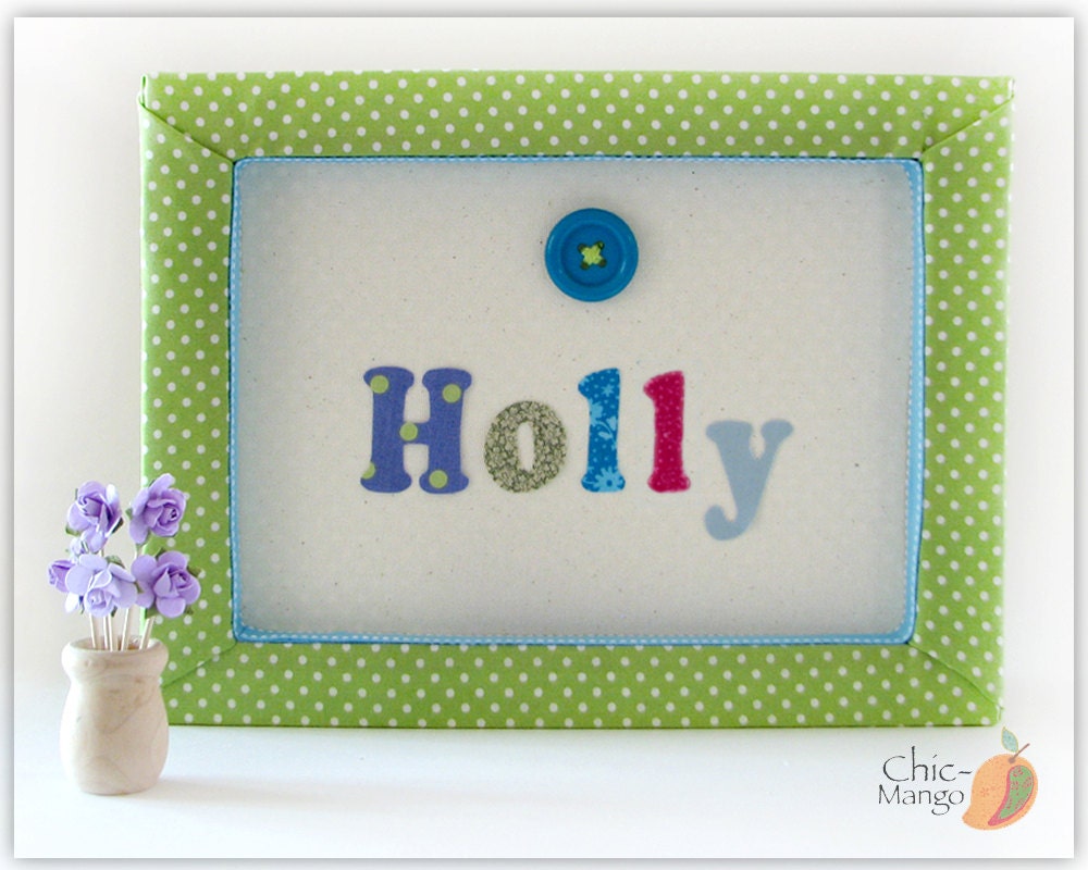Button Wall Art Personalized Wall Decor For Girl Baby Gift